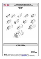 INSTRUCTIONS AND PRECAUTIONS FOR INSTALLATION OPERATION (Page 1 / 9) HSD Spindle AT MT Series Installation, Operation and Maintenance Instructions and Precautions